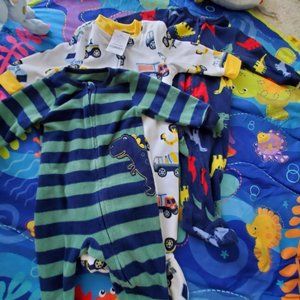 Baby Boy Zip-Up Footed Pajamas (3)